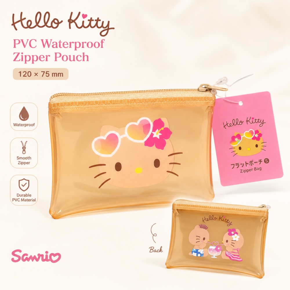 Tan Stationery & Office Supply - Monedero de PVC genuino de Sanrio