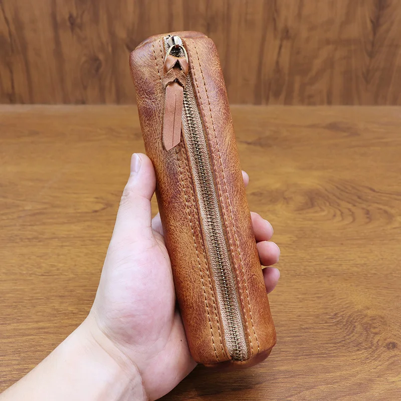 Tan Stationery & Office Supply - Estuche para lápices de cuero de